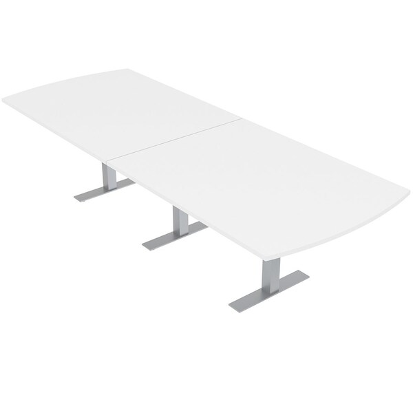 45 in W, 144 in L, 29 in H, Engineered Wood Top, White